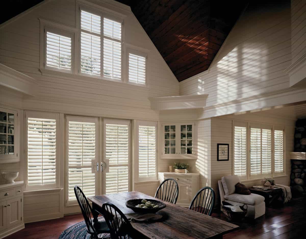 Hunter Douglas Heritance® Hardwood Shutters, wood shutters, genuine wood window treatments near Venice, Florida (FL).