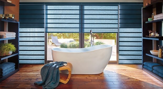 Hunter Douglas Vignette® Modern Roman Shades Top-Down/Bottom-Up specialized window treatment near Venice, Florida (FL).